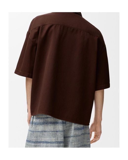 Loewe Brown X Paula's Ibiza Anagram-Embroidered Short-Sleeve Shirt for men