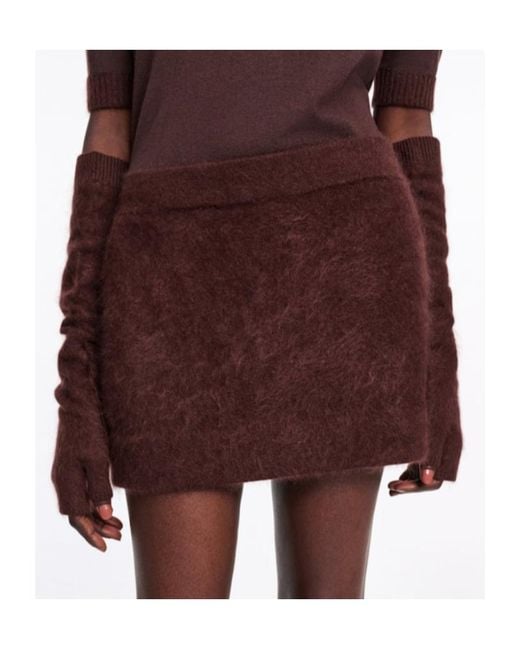 Dorothee Schumacher Brown Fluffy Statement Skirt