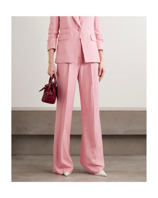 Veronica Beard Pink Wide-Leg Pants