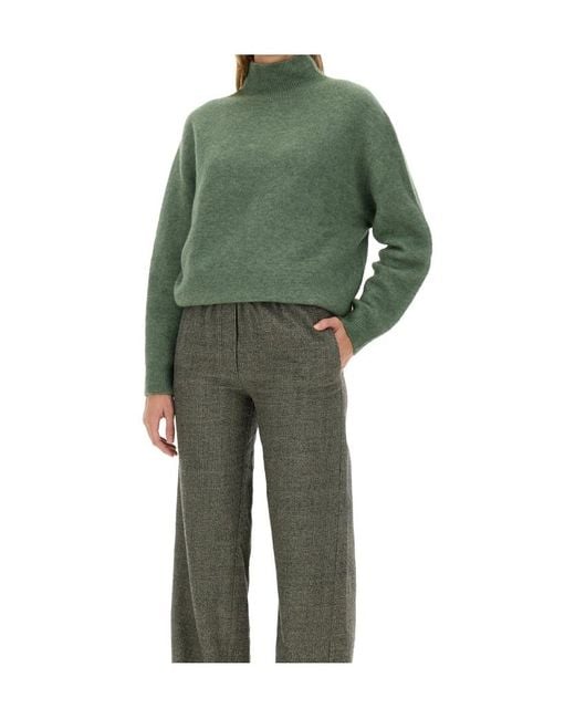 Alysi Green High-Neck Knitted Jumper