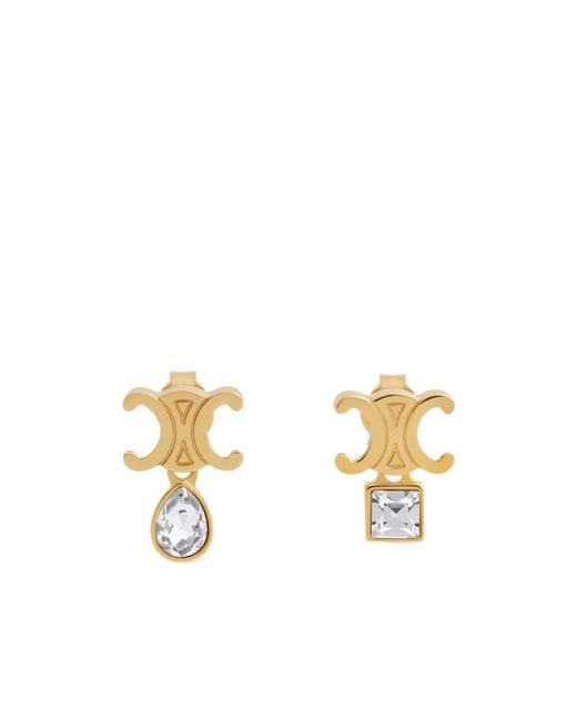 Céline Metallic Triomphe Twinkle Earrings