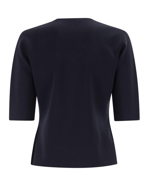 Max Mara Blue Embossed Top