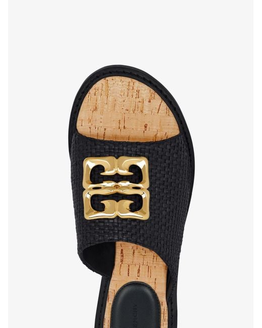 Givenchy White 4G Liquid Flat Mules