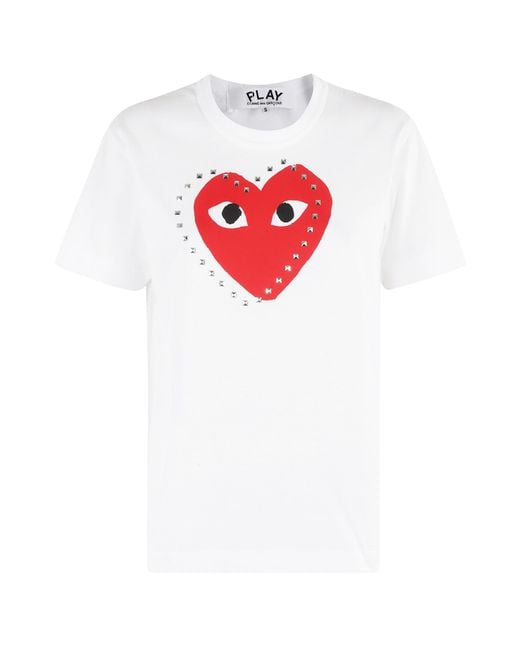 COMME DES GARÇONS PLAY White Crew Neck T-Shirt