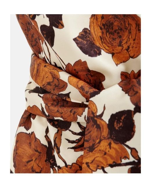 Essentiel Antwerp White Juror Floral Strapless Dress