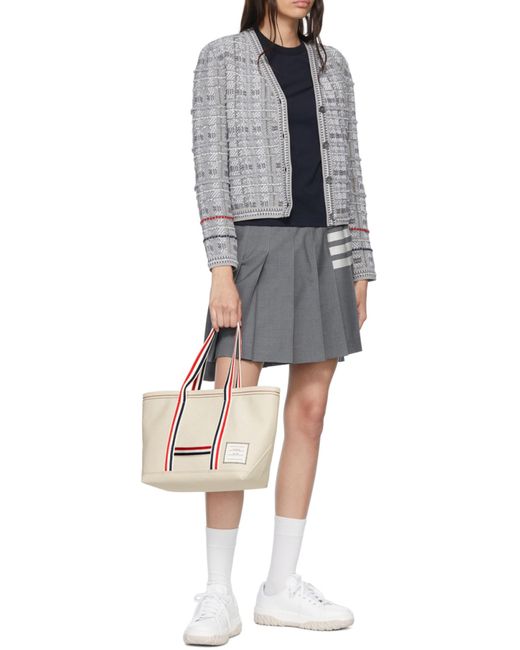 Thom Browne Blue Logo Patch Crewneck T-Shirt