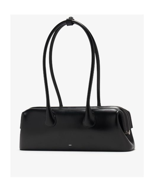 OSOI Black Boat Magnetic Fastened Handbag