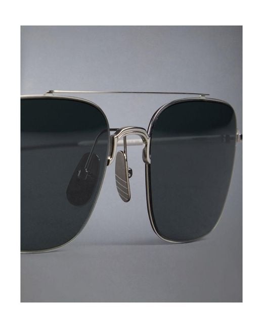 Thom Browne Black Eyewear Squared Frame Sunglasses