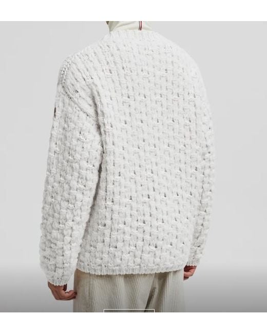 Moncler White Wool Alpaca Jumper for men