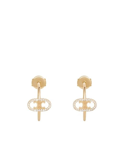 Céline Metallic Maillon Triomphe Hoops