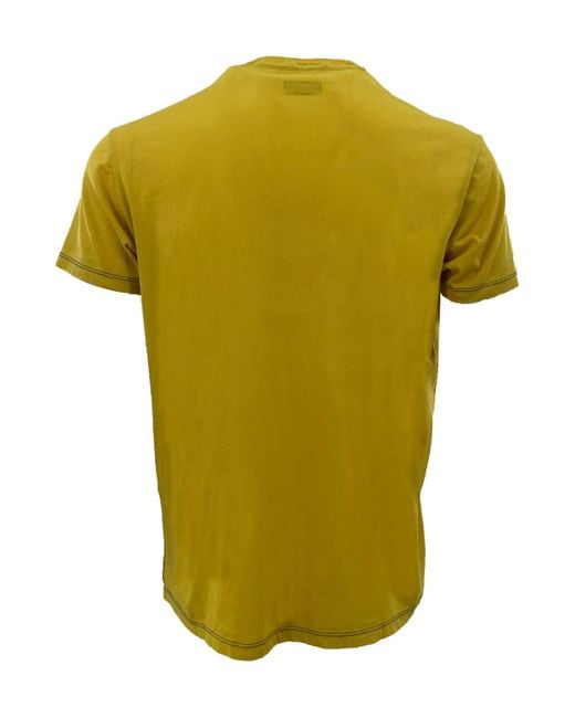 Armani Jeans Yellow Item O-Neck Short-Sleeved T-Shirt for men