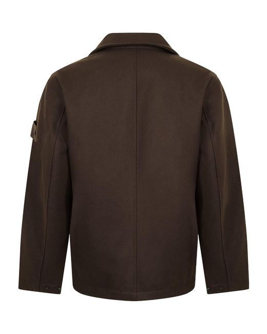 Stone Island Brown Ghost Wool Blazer for men