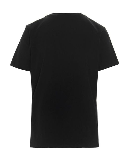Balmain Black Eco-Designed Cotton T-Shirt With Logo Print