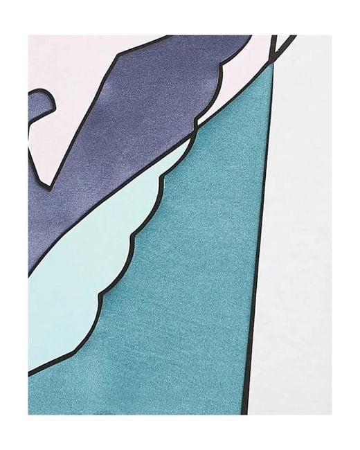 Emporio Armani Blue T-Shirt With Round Neck And Short Sleeves