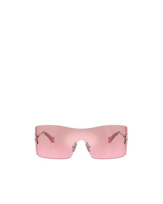 Miu Miu Pink Metal Rimless Sunglasses