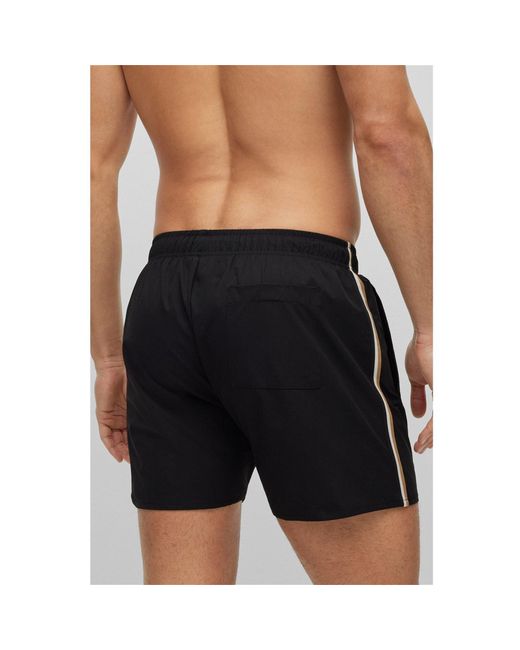 Boss Black Solid Color Athletic Shorts for men
