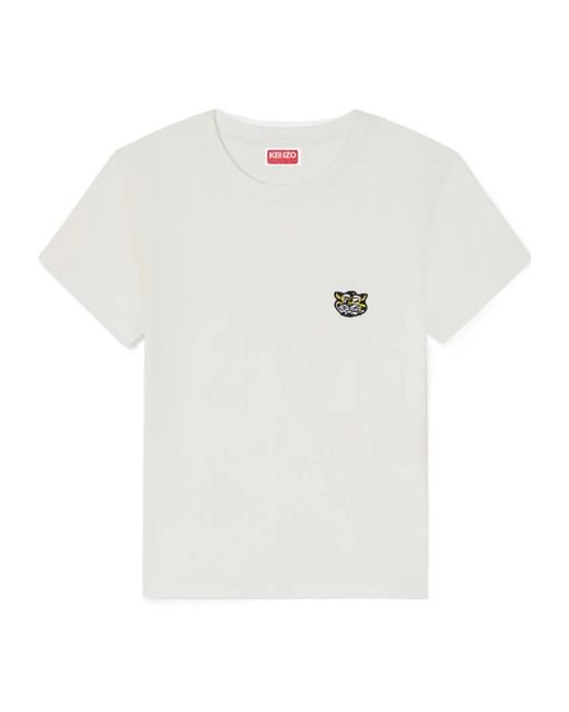 KENZO White Gots Wild Tiger Printed Crewneck T-Shirt