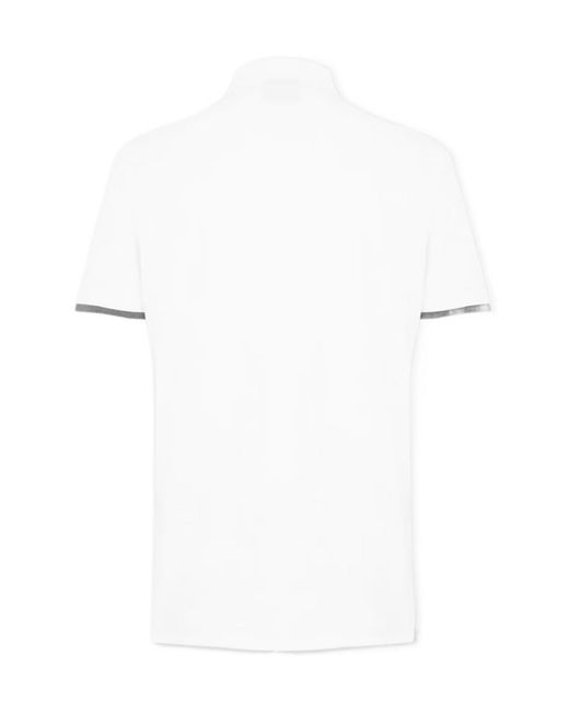 Boss White Logo Short-Sleeve Polo Shirt for men