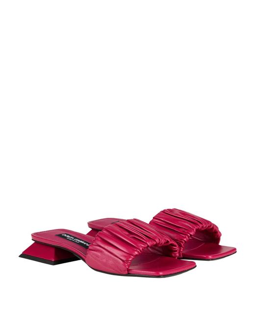 Dolce & Gabbana Pink Solid Color Sandals