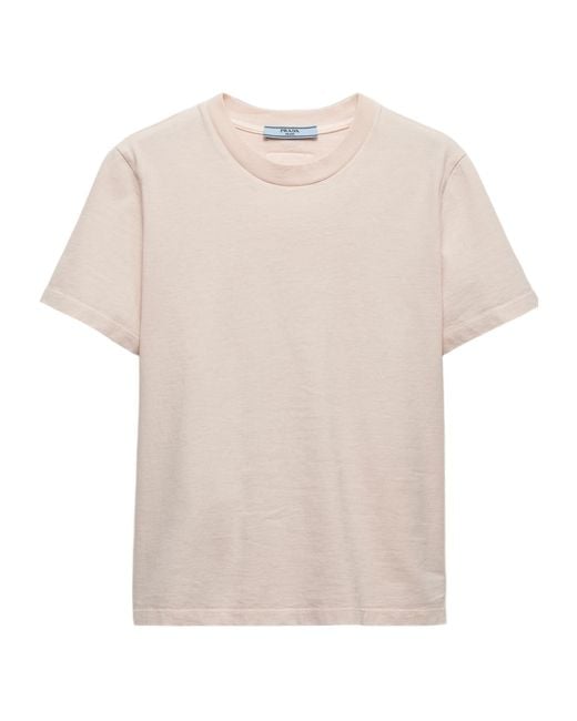 Prada White Jersey T-Shirt