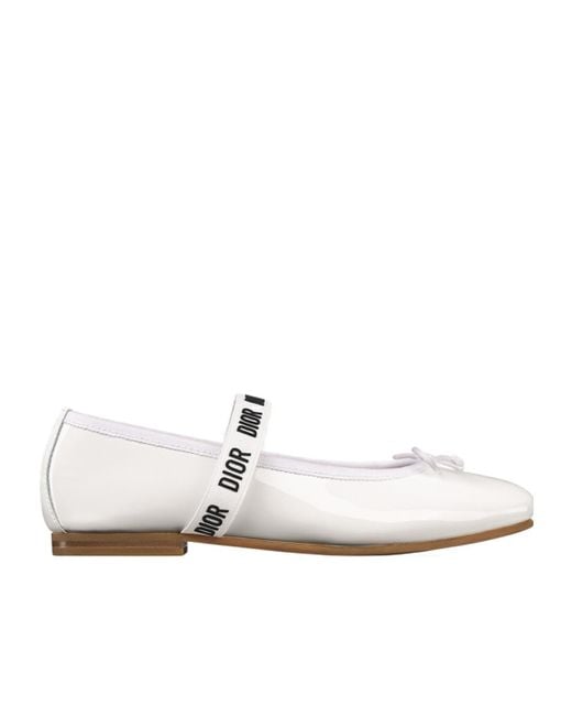 Dior White Kids' Ballet Flat