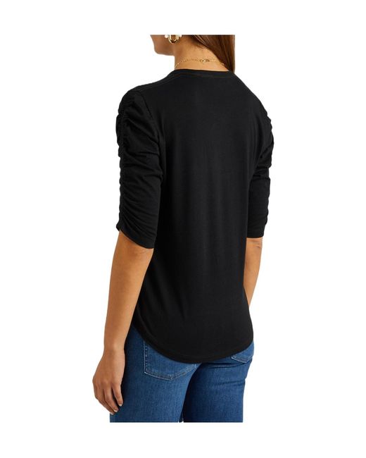 Veronica Beard Black Cotton T-Shirt