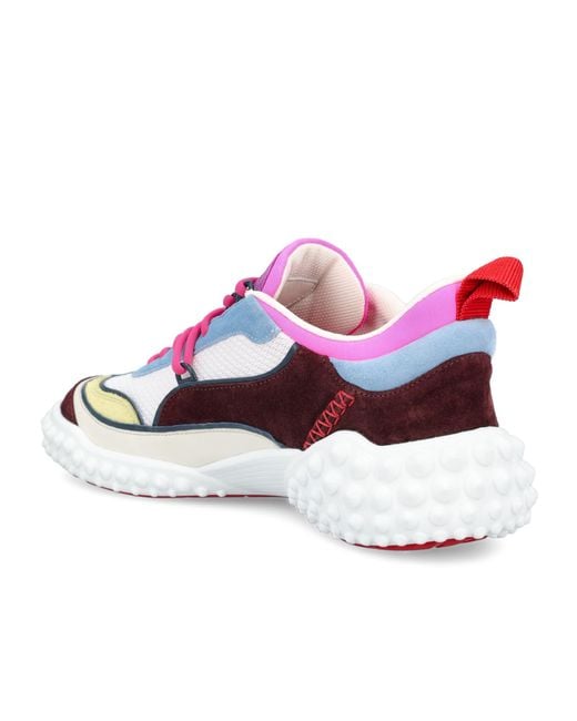 Christian Louboutin Pink Textured Sole Sneakers