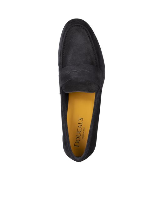 Doucal's Black Flat Shoes for men