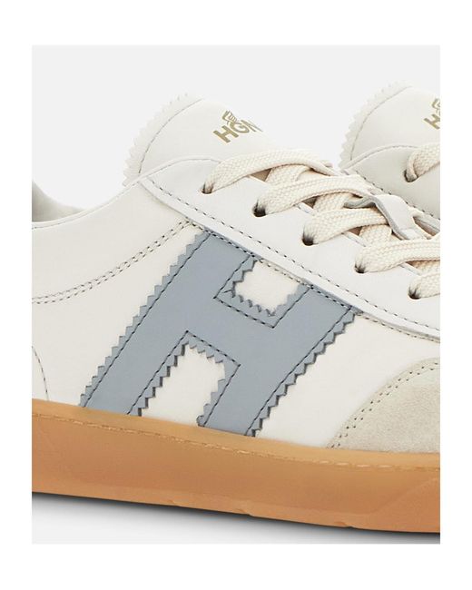 Hogan White Cool Panelled Low-Top Sneakers
