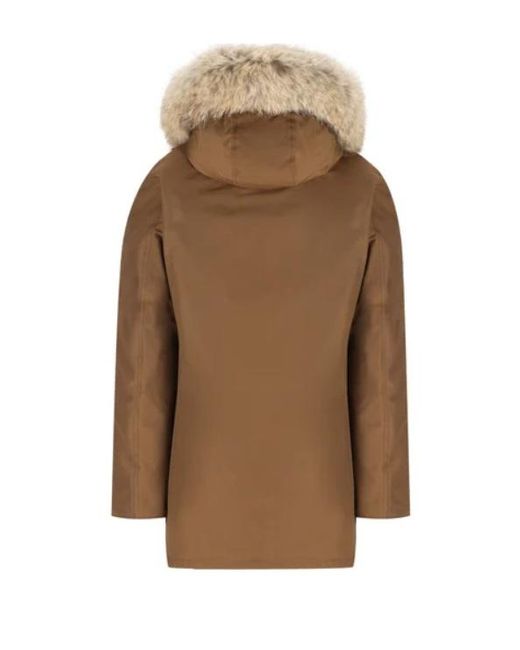 Woolrich Brown Arctic Hooded Parka for men