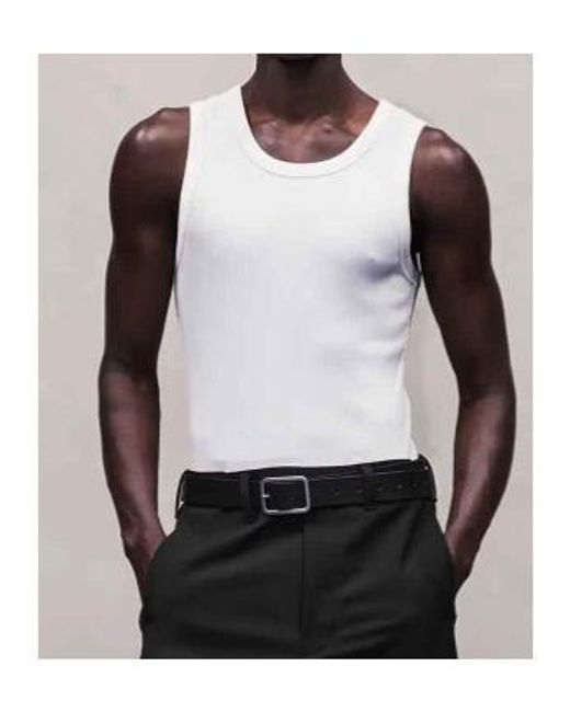 Entire studios White Ribbed Tank Top for men
