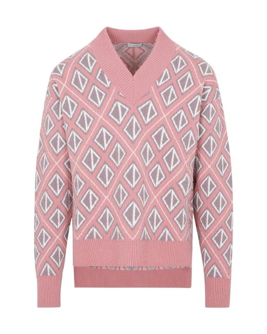 Dior Pink Homme Cd Diamond Motif Jumper for men