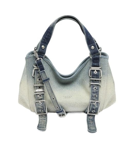 DIESEL Green D-One-Small Top-Handle Bag