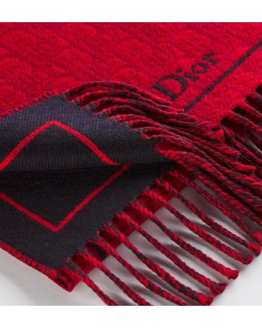 Dior Red Oblique Scarf for men