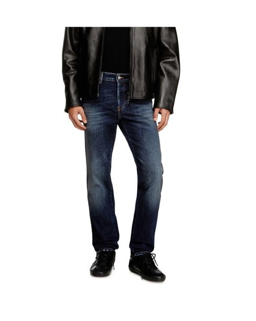 DIESEL Blue D-Vyl 0Adbn Button Slim Jeans for men
