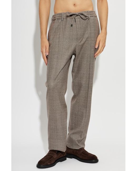 Etro Gray Drawstring Casual Pants for men