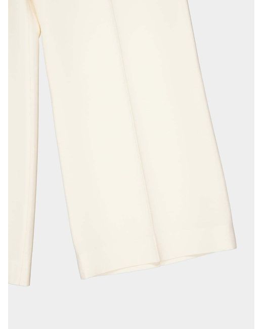Valentino White Pressed-Crease Trousers