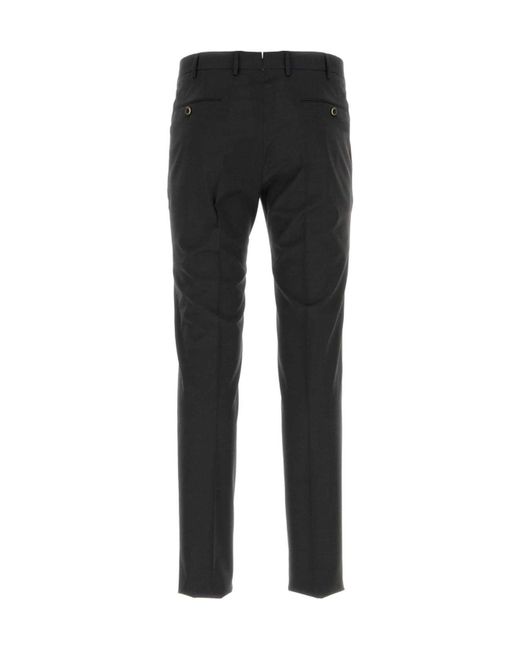 Pt Pantaloni Black Pt Torino Straight Leg Tailored Trousers for men