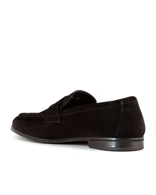 Doucal's Black Penny Loafers for men
