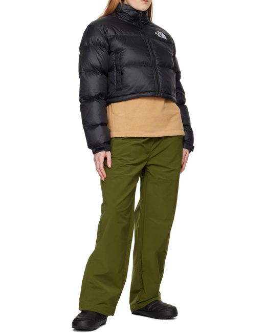The North Face Blue Nuptse Cropped Padded Jacket