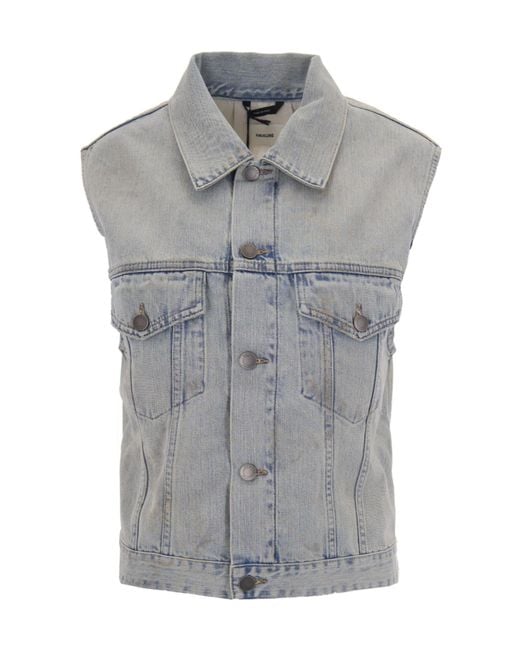 Haikure Gray Ryder Sleeveless Denim Jacket