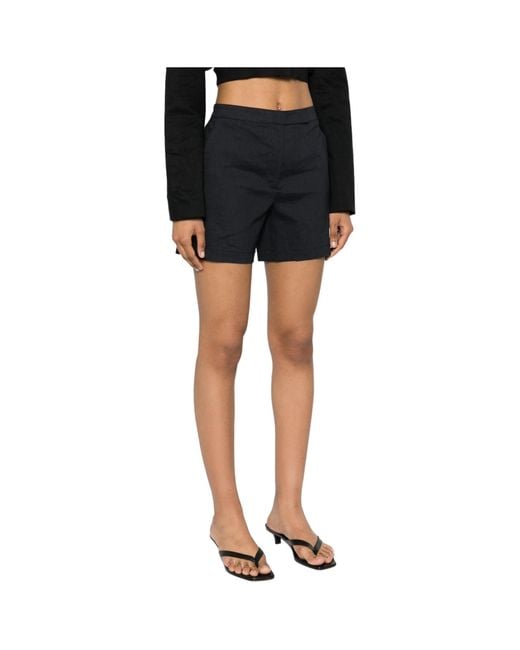 Theory Black Tailored Short Shorts