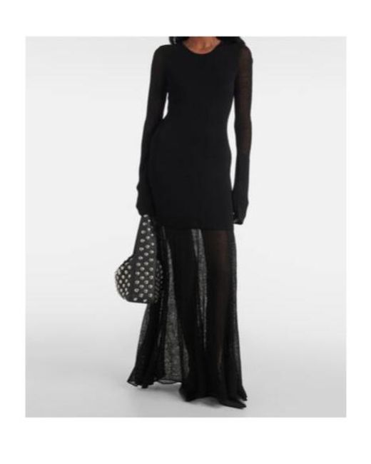 Proenza Schouler Black Anita Knitted Maxi Dress