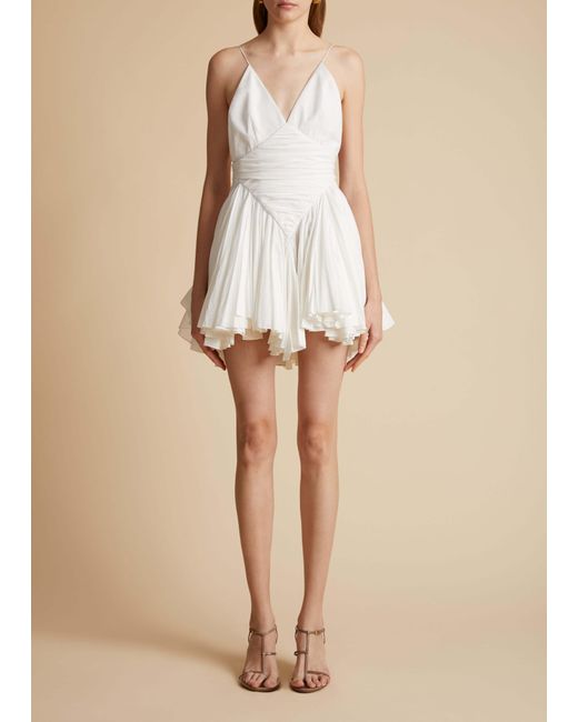 Khaite White The Margot Godet Minidress