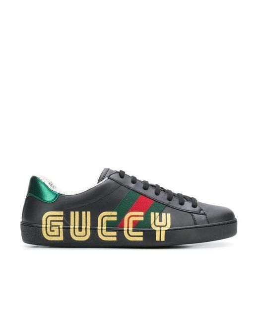 Gucci Green Ace Striped Casual Sneakers for men