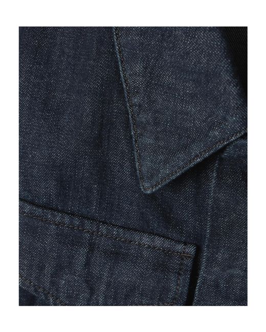 Lemaire Blue Long Sleeved Cropped Jacket