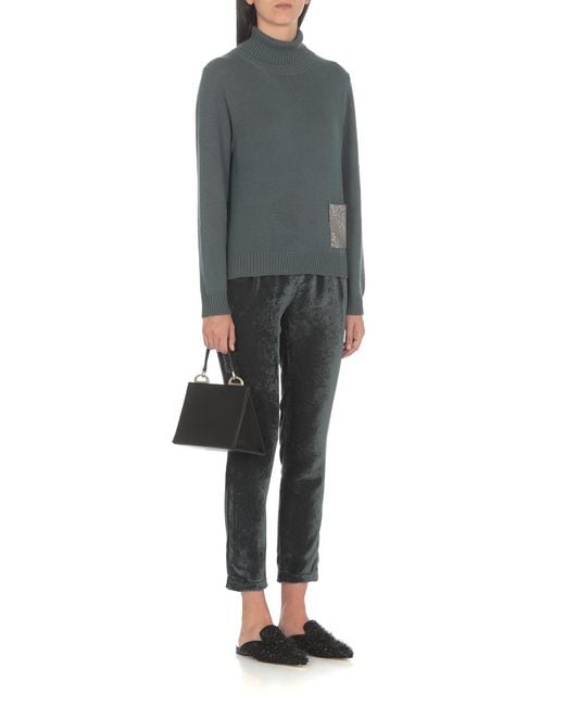 Fabiana Filippi Black Tapered-Leg Corduroy Trousers