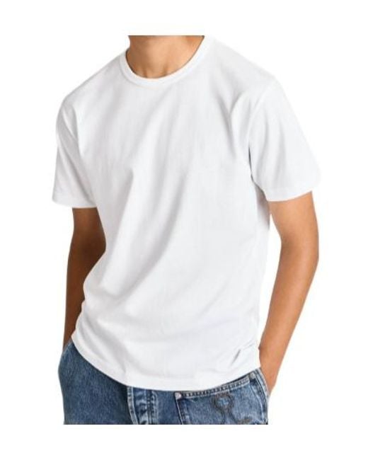 J.W. Anderson Blue Jw Anderson Logo Embroidered Crewneck T-Shirt for men