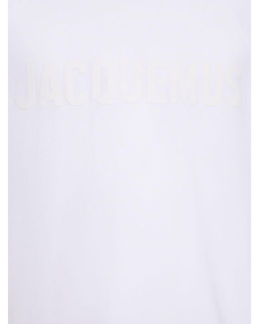 Jacquemus White T-Shirt 'Typo' for men