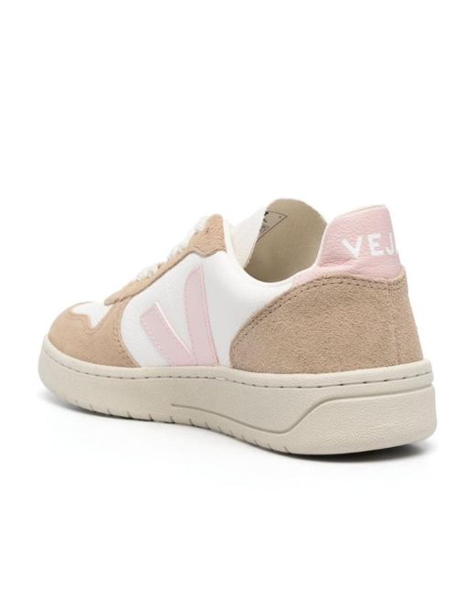 Veja Natural V-10 Chromefree Low-Top Sneakers